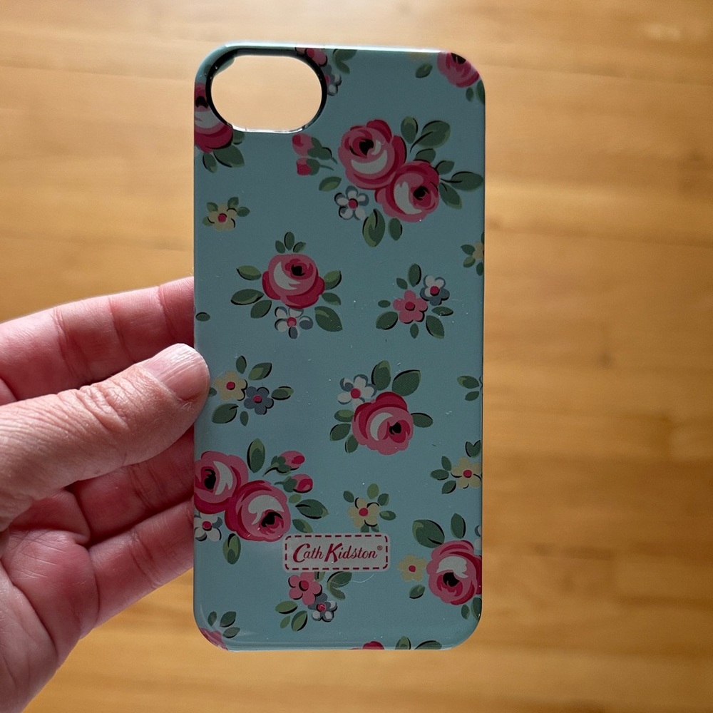 🧶$5 iPhone 5 Cath Kidston Rose Pattern Phone Case - Teal and Pink